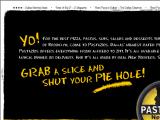 screenshot of website